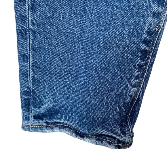 American Eagle Super High Rise Straight Jeans Distressed Denim Women's 0 - Picture 5 of 12